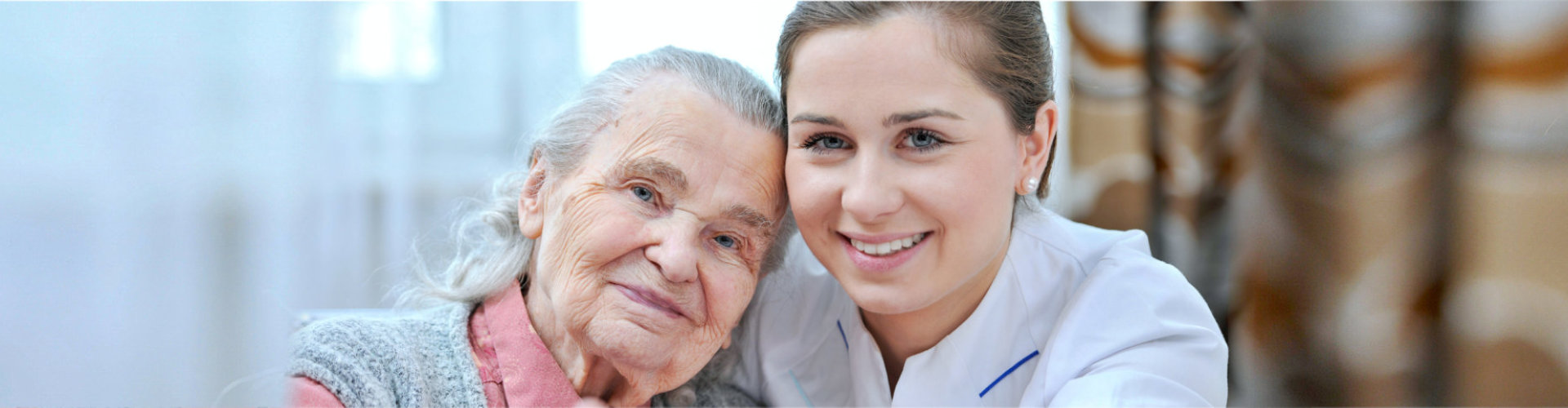 senior woman and caregiver